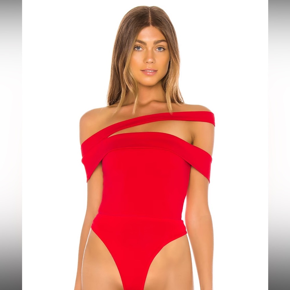 Superdown red bodysuit in size S